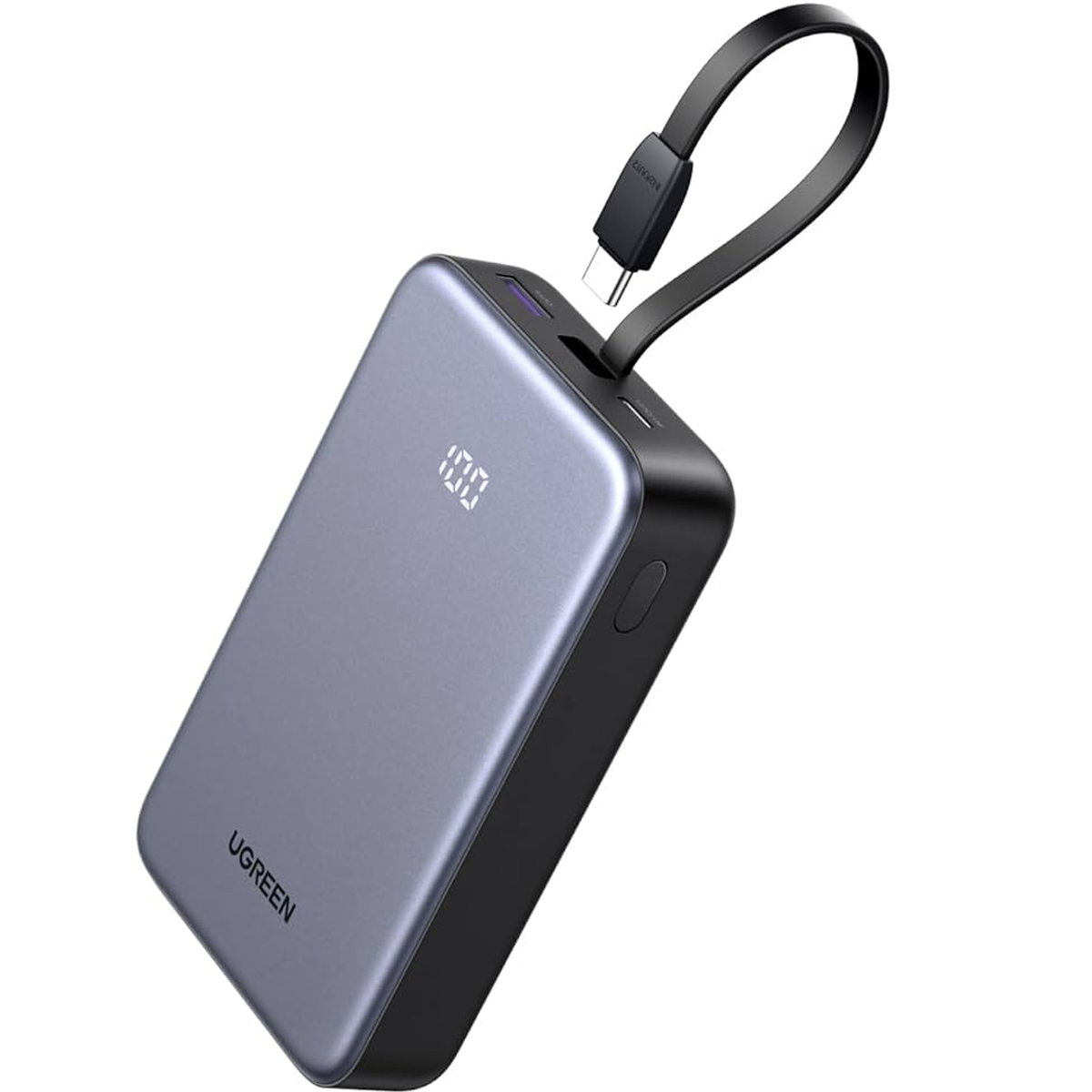 POWER BANK UGREEN 20000 MAH Y 22.5W CON CABLE USB-C INTEGRADO PB505 - 3