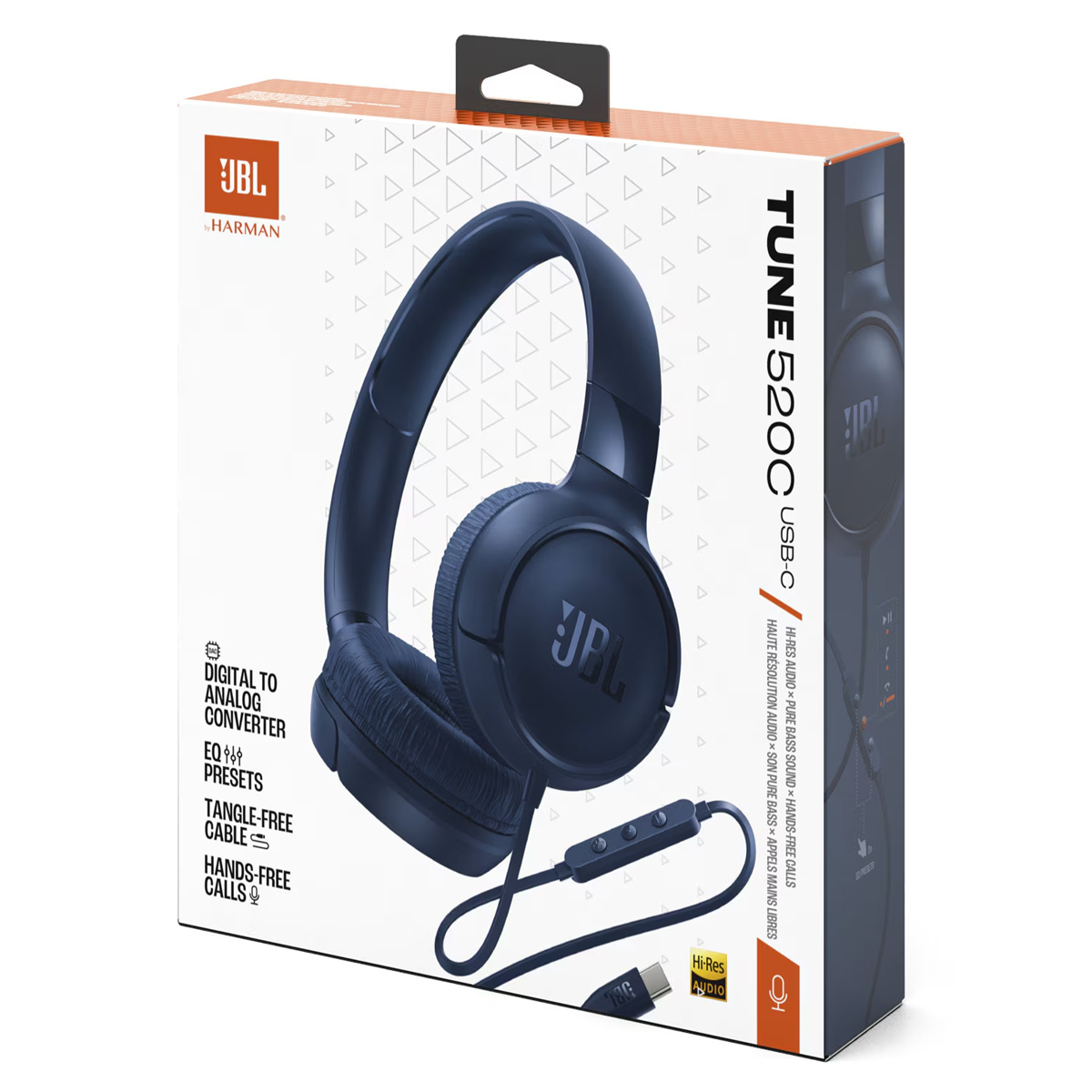 AUDIFONOS JBL TUNE 520C CON CONECTOR TIPO-C - AZUL - 3
