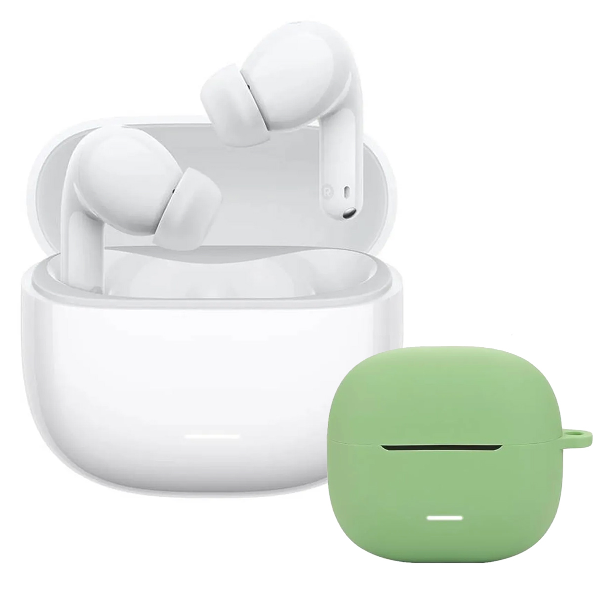 AUDIFONOS REDMI BUDS 8 LITE BLANCO + CASE PROTECTOR VERDE - 1