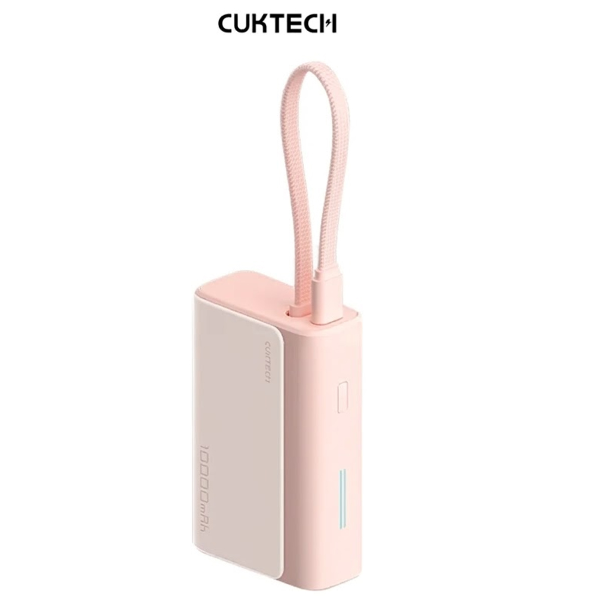 POWER BANK CUKTECH 33W 10000 MAH CABLE INTEGRADO TIPO C - ROSA - 2
