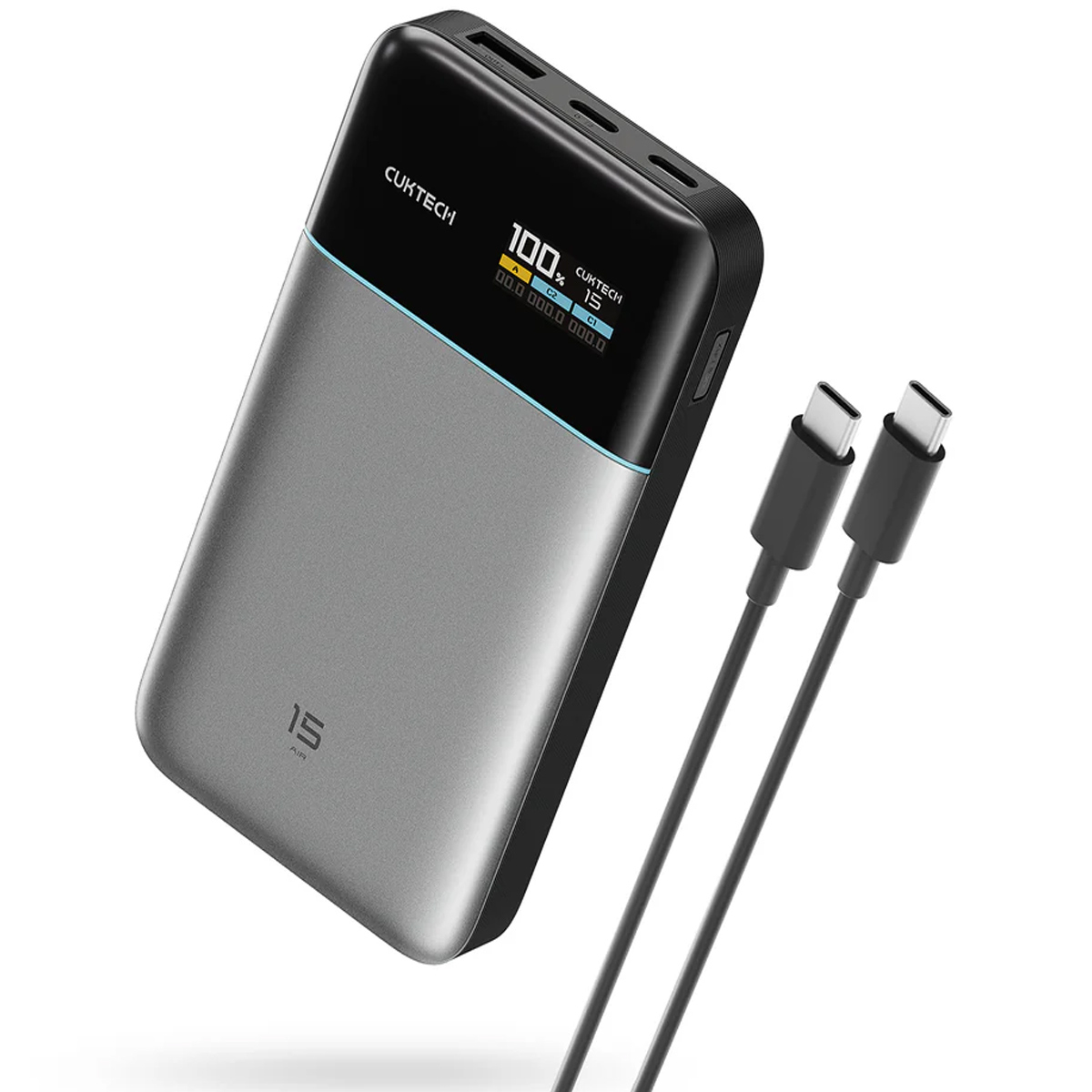 POWER BANK CUKTECH 15 AIR PB150S 15000MAH 100W CON PANTALLA TFT - 1