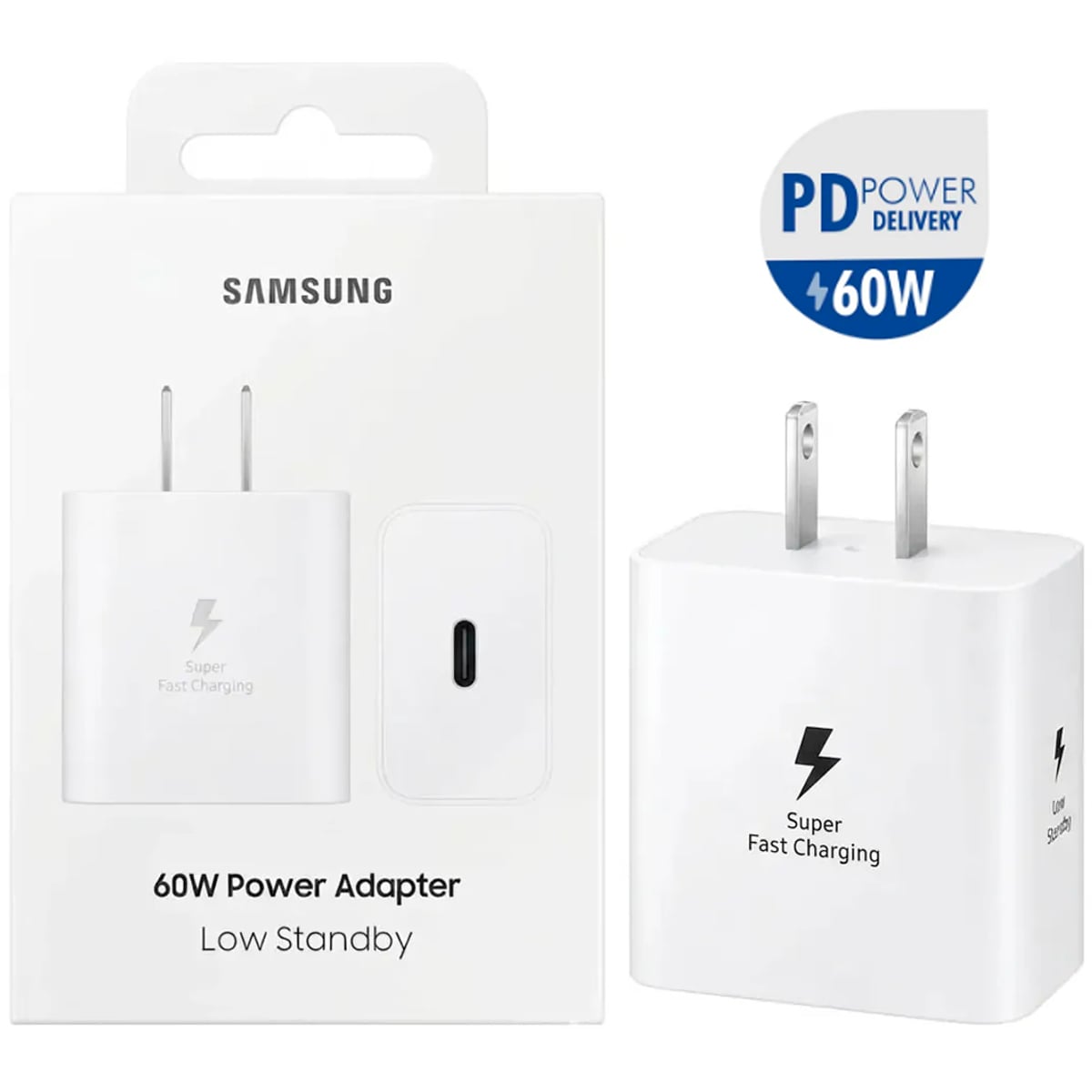 CARGADOR 60W PARA GALAXY S26 ULTRA CARGA SÚPER RÁPIDA BLANCO - 1