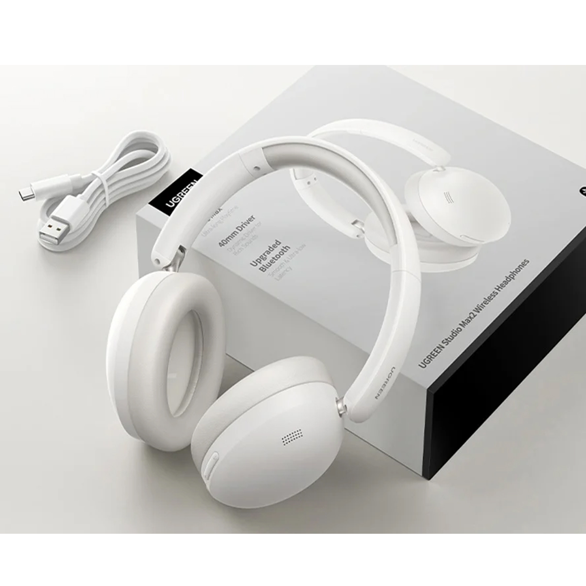 AUDÍFONOS DIADEMA STUDIO MAX2 WIRELESS BLUETOOTH - BLANCO - 5