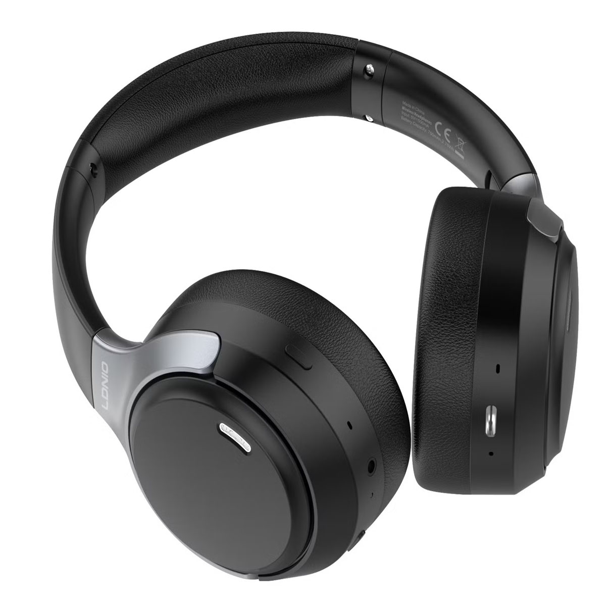 AUDÍFONOS INALÁMBRICOS LDNIO H02 ANC BLUETOOTH 5.4 HIFI 49H BATERÍA - NEGRO - 3