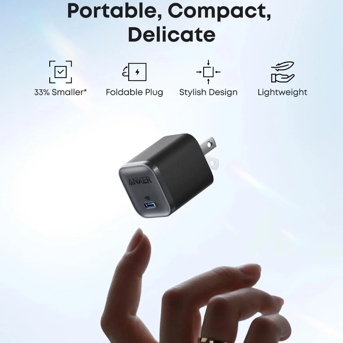 CARGADOR ANKER USB-C 45W CHARGER PARA IPHONE SAMSUNG GALAXY IPAD - 5