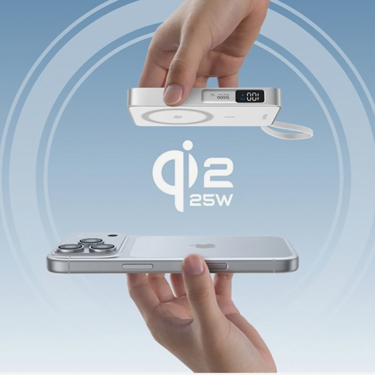 POWER BANK UGREEN PB773 MAGFLOW 10000MAH QI2 25W INALÁMBRICO - BLANCO - 2