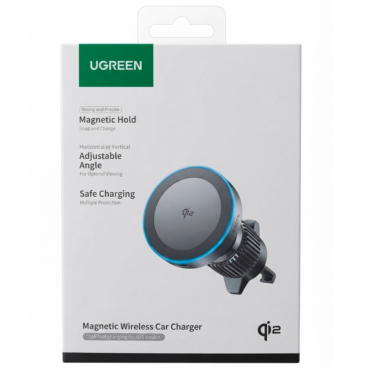 CARGADOR INALÁMBRICO MAGNÉTICO QI2 UGREEN W708 PARA CELULAR Y AUDÍFONOS - 4