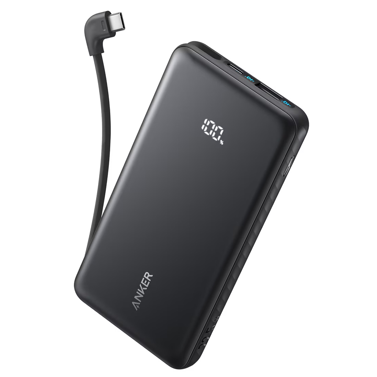 BATERÍA EXTERNA ZOLO (20.000 DE 22.5W CON CABLE USB-C INTEGRADO) - NEGRO - 2