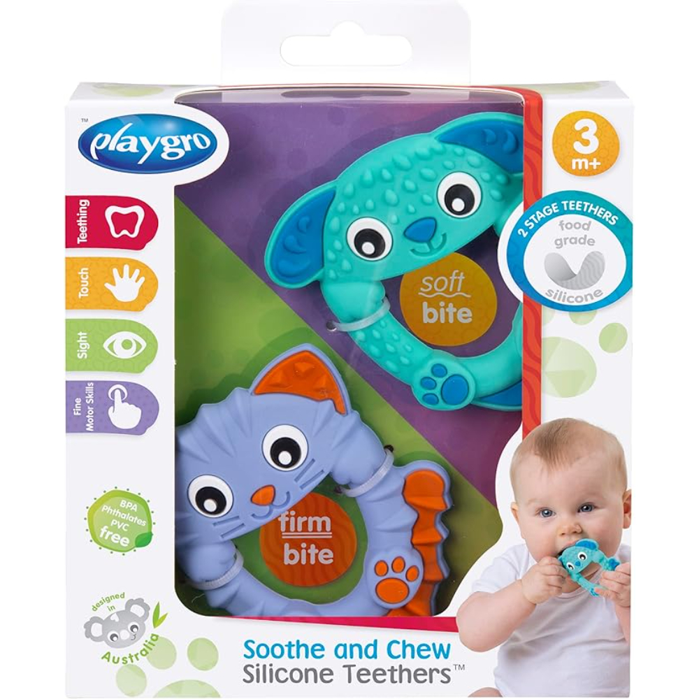 PACK 2 MORDEDORES SILICONA PLAYGRO - 3