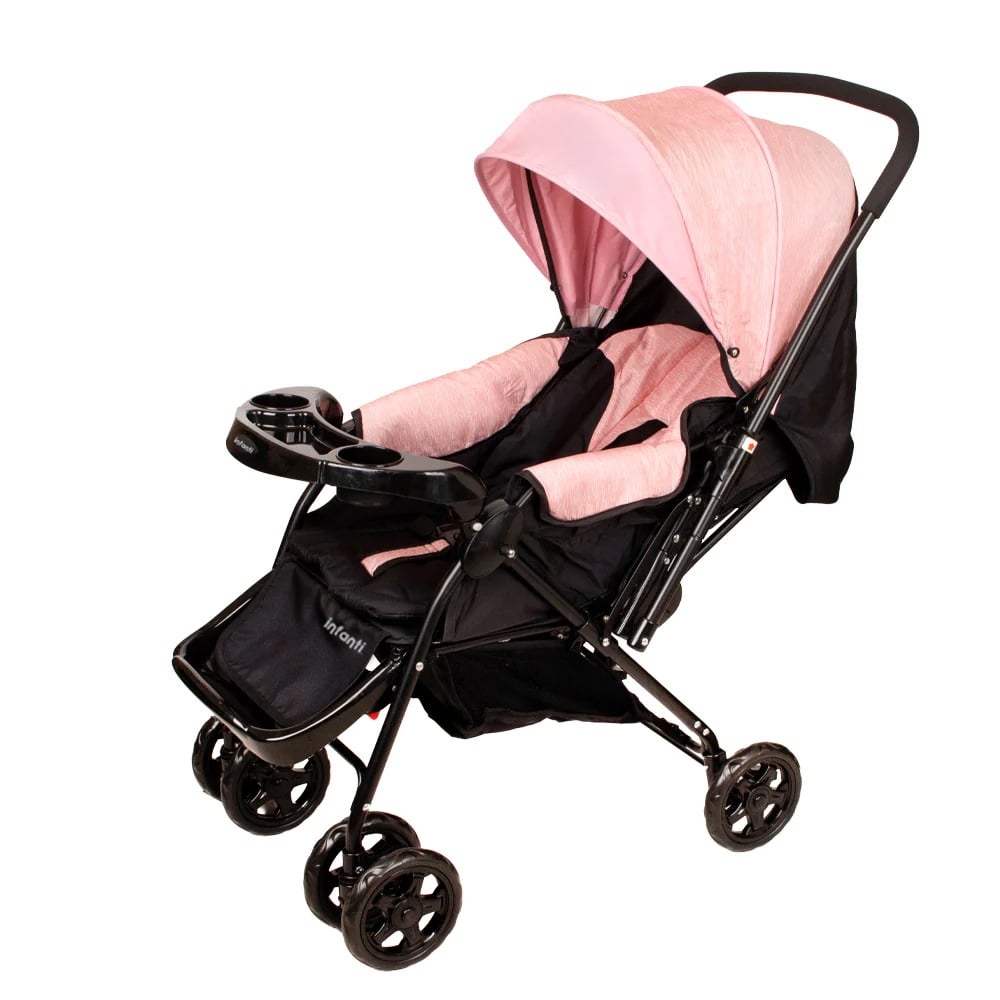 COCHE CUNA REVERSE ROSADO INFANTI - 2
