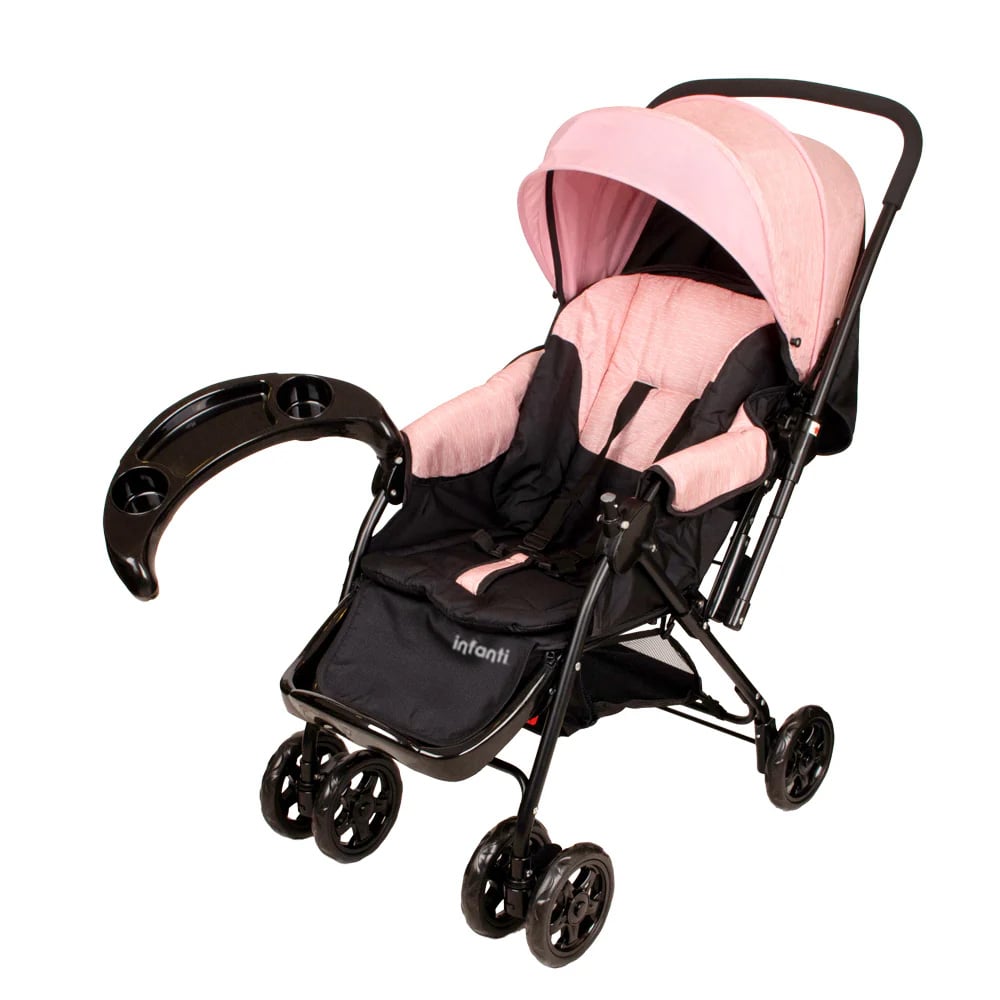 COCHE CUNA REVERSE ROSADO INFANTI - 3