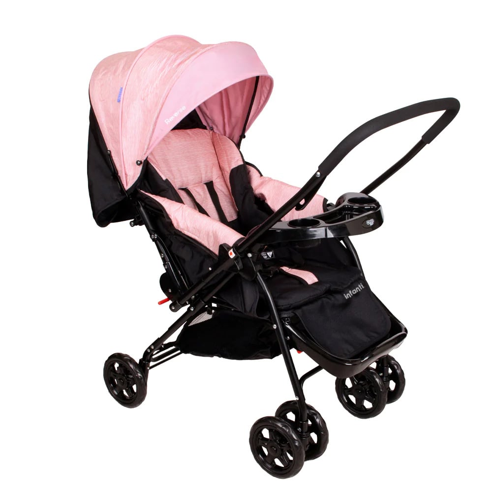 COCHE CUNA REVERSE ROSADO INFANTI - 7