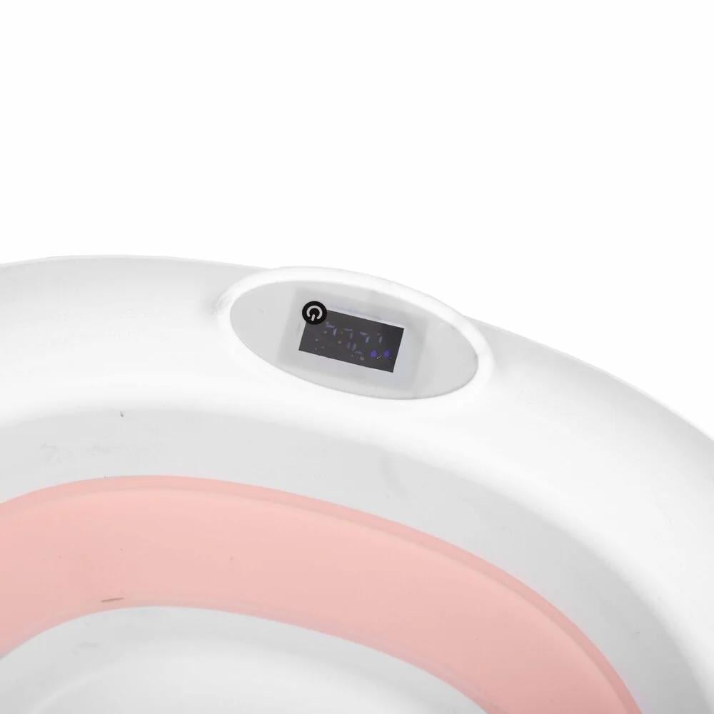 BAÑERA PLEGABLE CON TERMÓMETRO ROSADO - 3