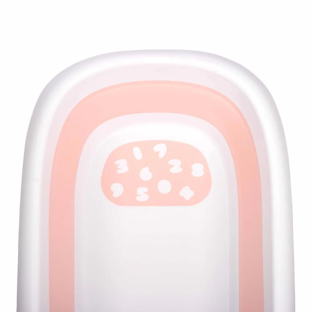BAÑERA PLEGABLE CON TERMÓMETRO ROSADO - 4