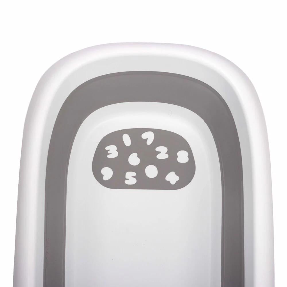BAÑERA PLEGABLE CON TERMÓMETRO GRIS - 3