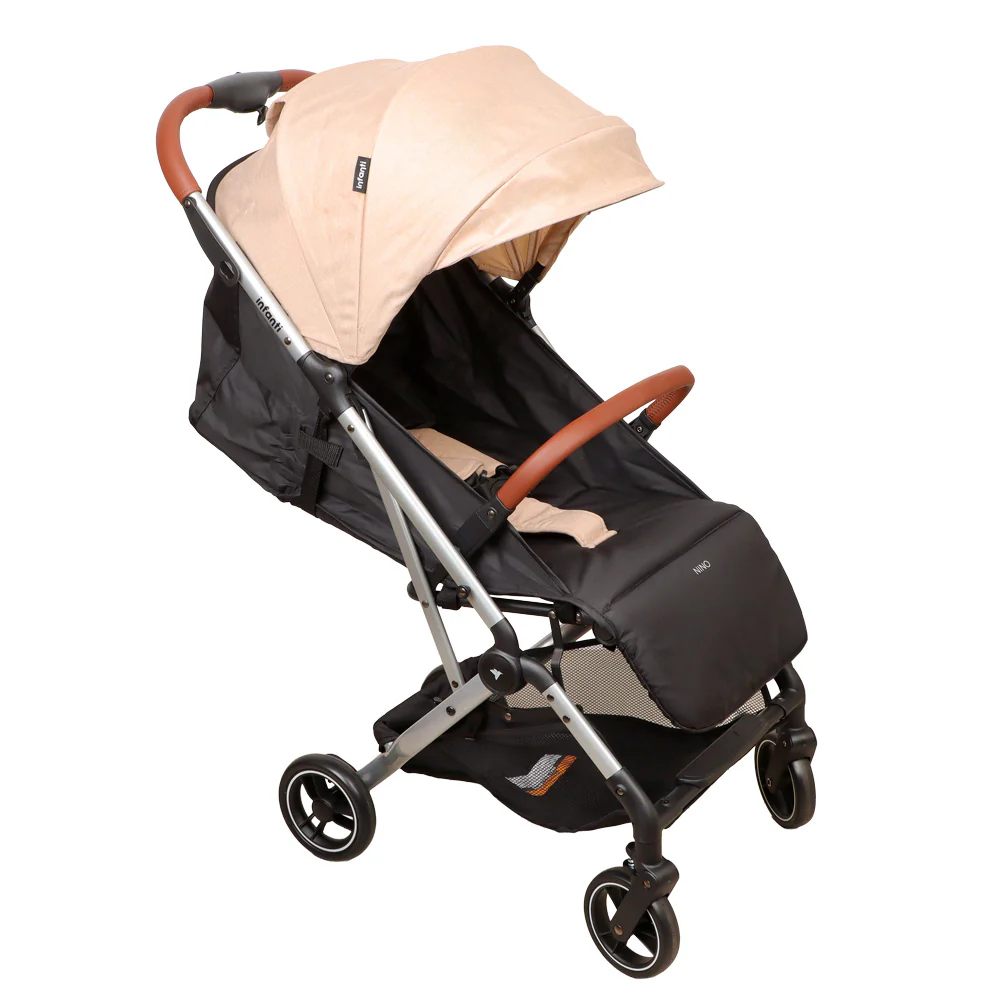 COCHE PASEO PLEGABLE NINO BEIGE PARA BEBÉ INFANTI - 1