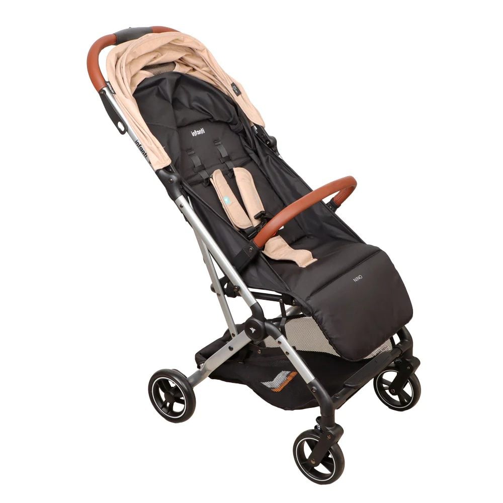 COCHE PASEO PLEGABLE NINO BEIGE PARA BEBÉ INFANTI - 3