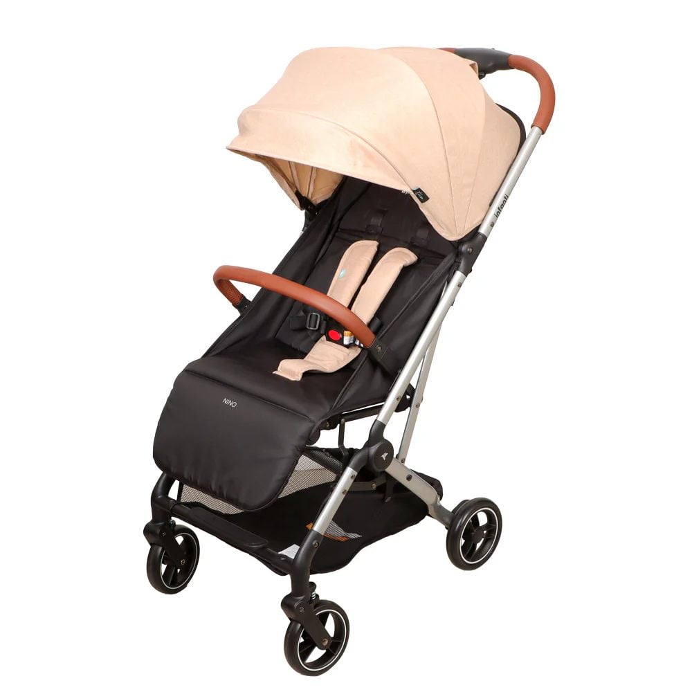 COCHE PASEO PLEGABLE NINO BEIGE PARA BEBÉ INFANTI - 4