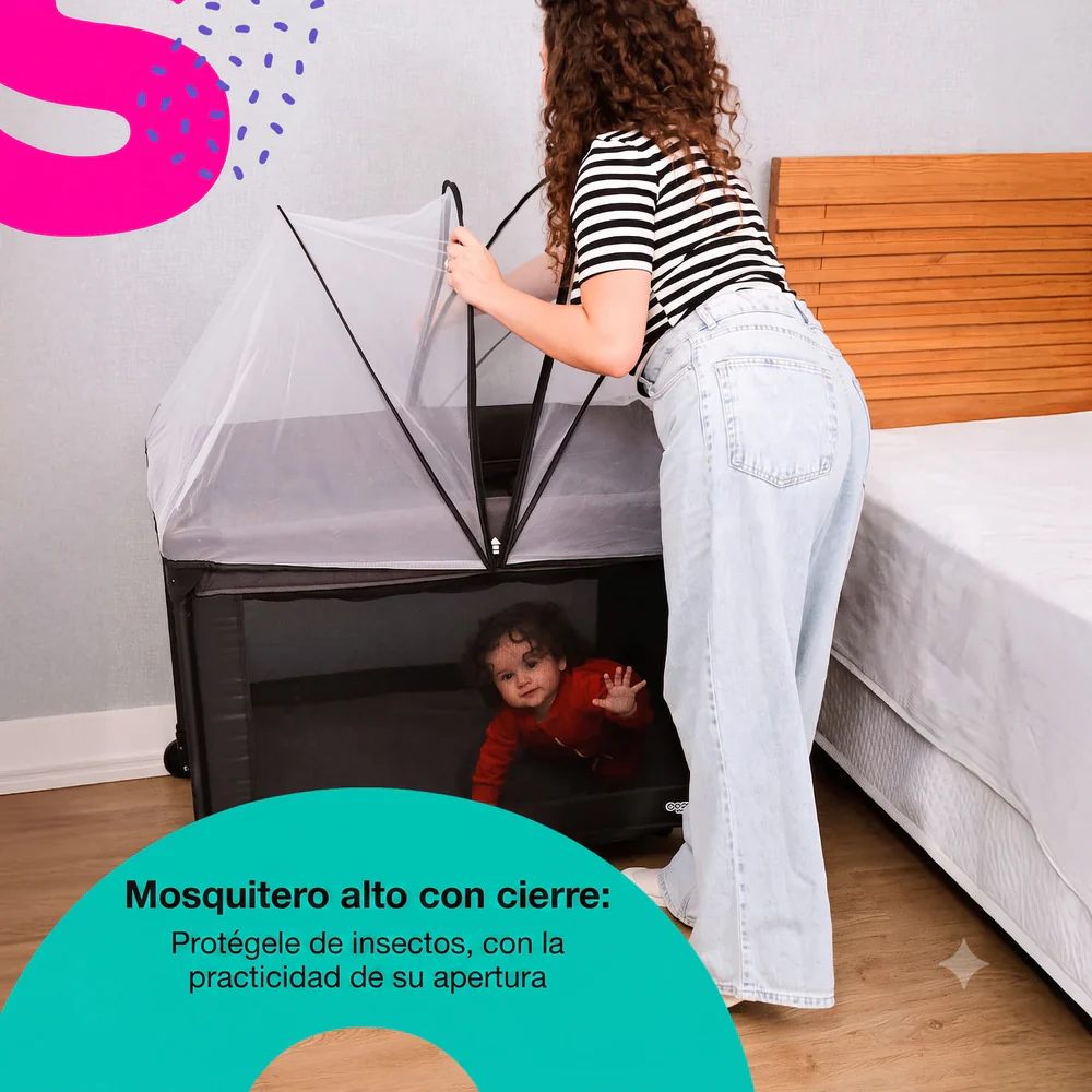 CORRAL CUNA PORTÁTIL NANNY AZUL COSCO - 6