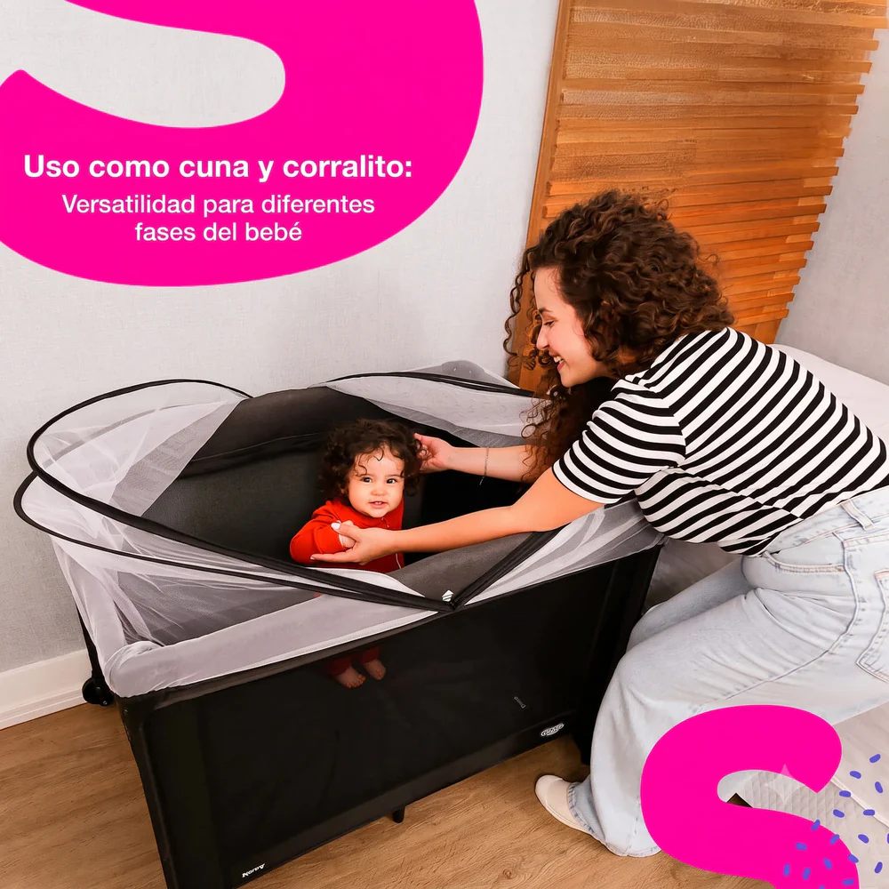 CORRAL CUNA PORTÁTIL NANNY AZUL COSCO - 9