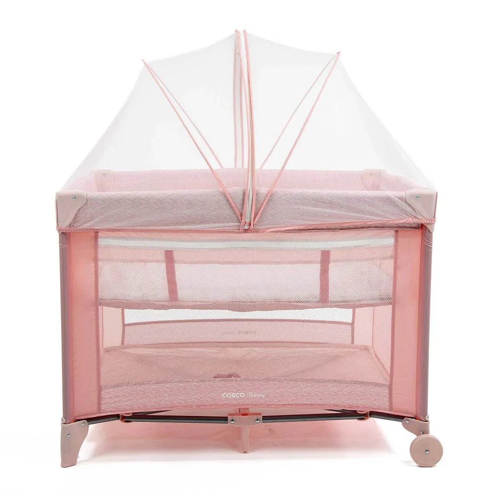 CORRAL CUNA PORTÁTIL NANNY ROSADO COSCO - 2