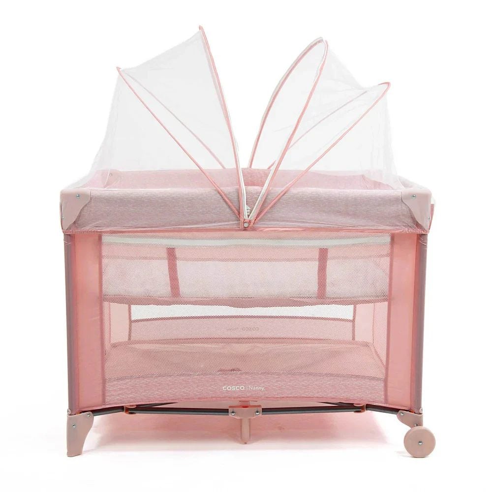 CORRAL CUNA PORTÁTIL NANNY ROSADO COSCO - 3