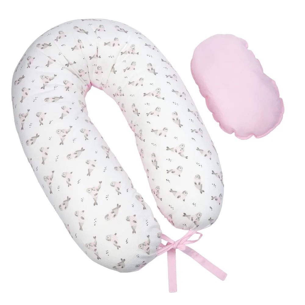 ALMOHADA DE LACTANCIA PRE Y POST NATAL FOCAS ROSADAS INFANTI - 1