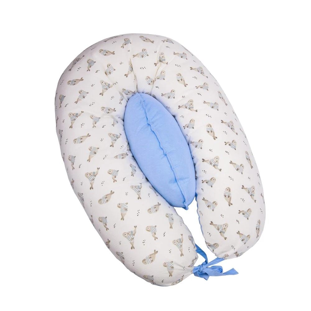 ALMOHADA DE LACTANCIA PRE Y POST NATAL FOCAS AZULES INFANTI - 2