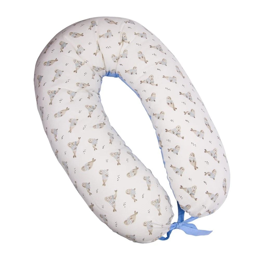 ALMOHADA DE LACTANCIA PRE Y POST NATAL FOCAS AZULES INFANTI - 3