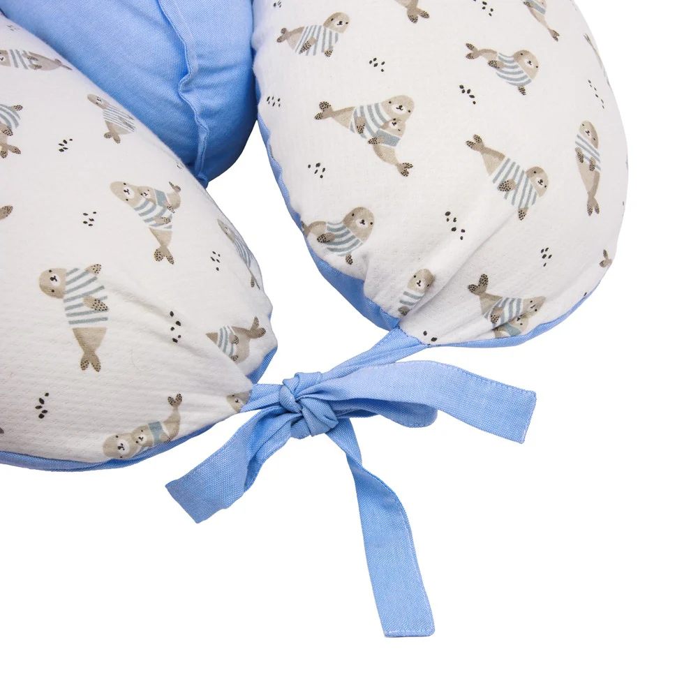 ALMOHADA DE LACTANCIA PRE Y POST NATAL FOCAS AZULES INFANTI - 4