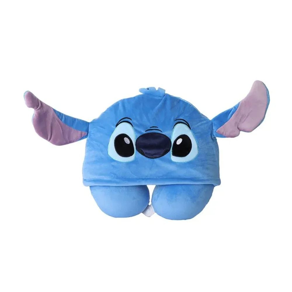 ALMOHADA COJÍN DE VIAJE CON CAPUCHA STITCH INFANTI - 1