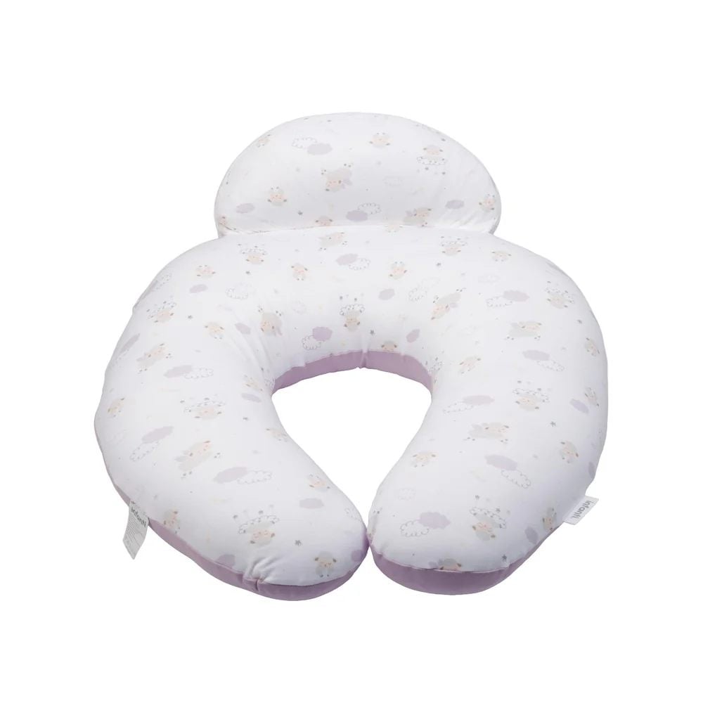 ALMOHADA ERGONÓMICA DE LACTANCIA OVEJAS LILA INFANTI - 1