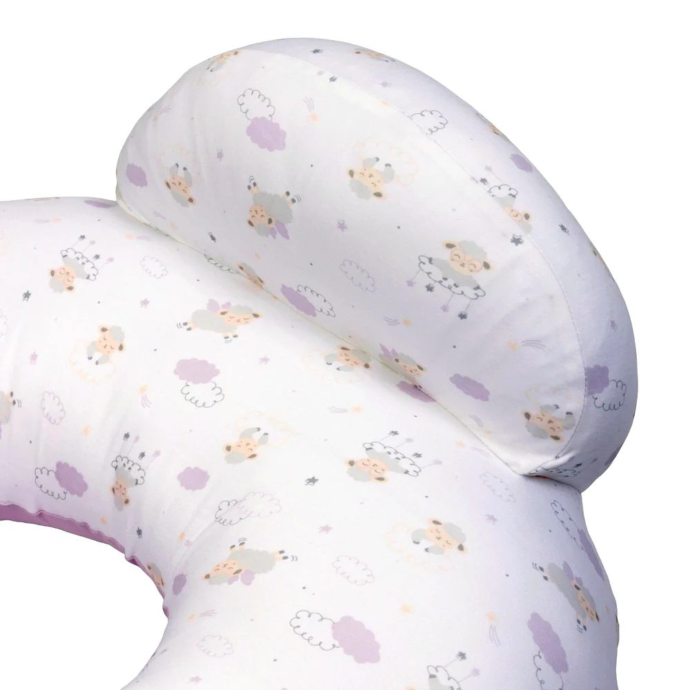 ALMOHADA ERGONÓMICA DE LACTANCIA OVEJAS LILA INFANTI - 3