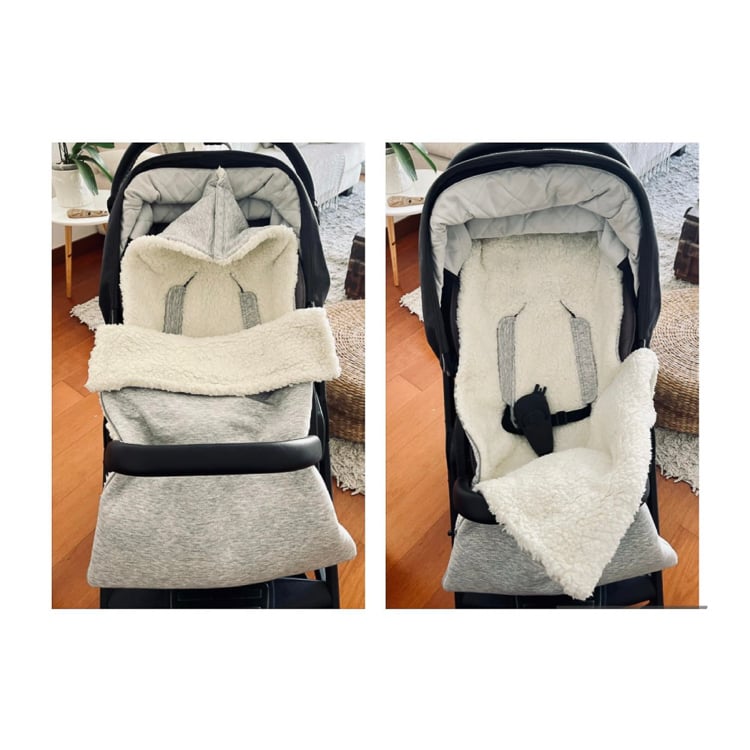 SACO ACOLCHADO COCHE MELLOW MELANGE FORRADO POR DENTRO EN CORDERITO SUAVE - 1
