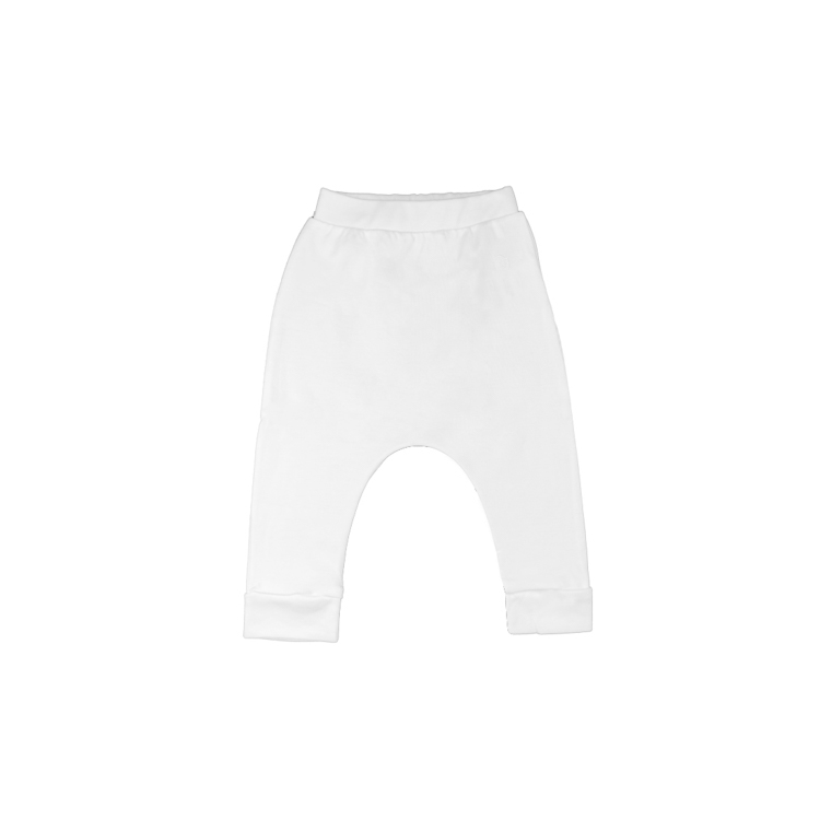 PANTALON ALGODÓN PIMA UNISEX MELLOW BLANCO BASICO SIN PIE - 1