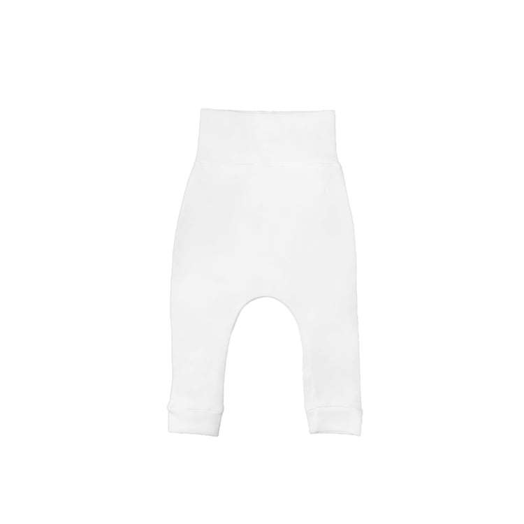 PANTALÓN ALGODÓN PIMA UNISEX MELLOW BLANCO PRETINA ANCHA SIN PIE - 1