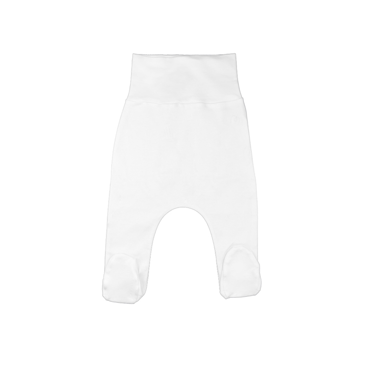 PANTALON ALGODÓN PIMA UNISEX MELLOW BLANCO PRETINA ANCHA CON PIE - 1