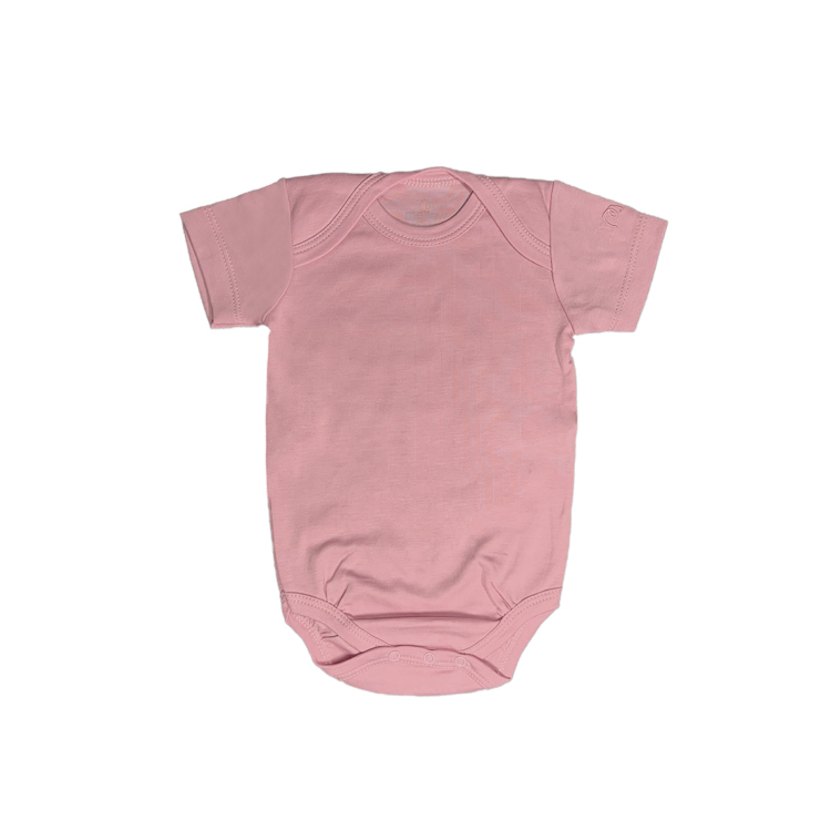BODY ALGODÓN PIMA BEBÉ NIÑA MELLOW PALO ROSA BASICO MANGA CORTA ROSA - 1