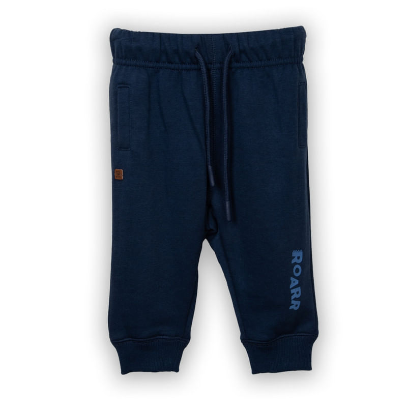 PANTALÓN BUZO BEBE NIÑO AZUL MARINO - 1