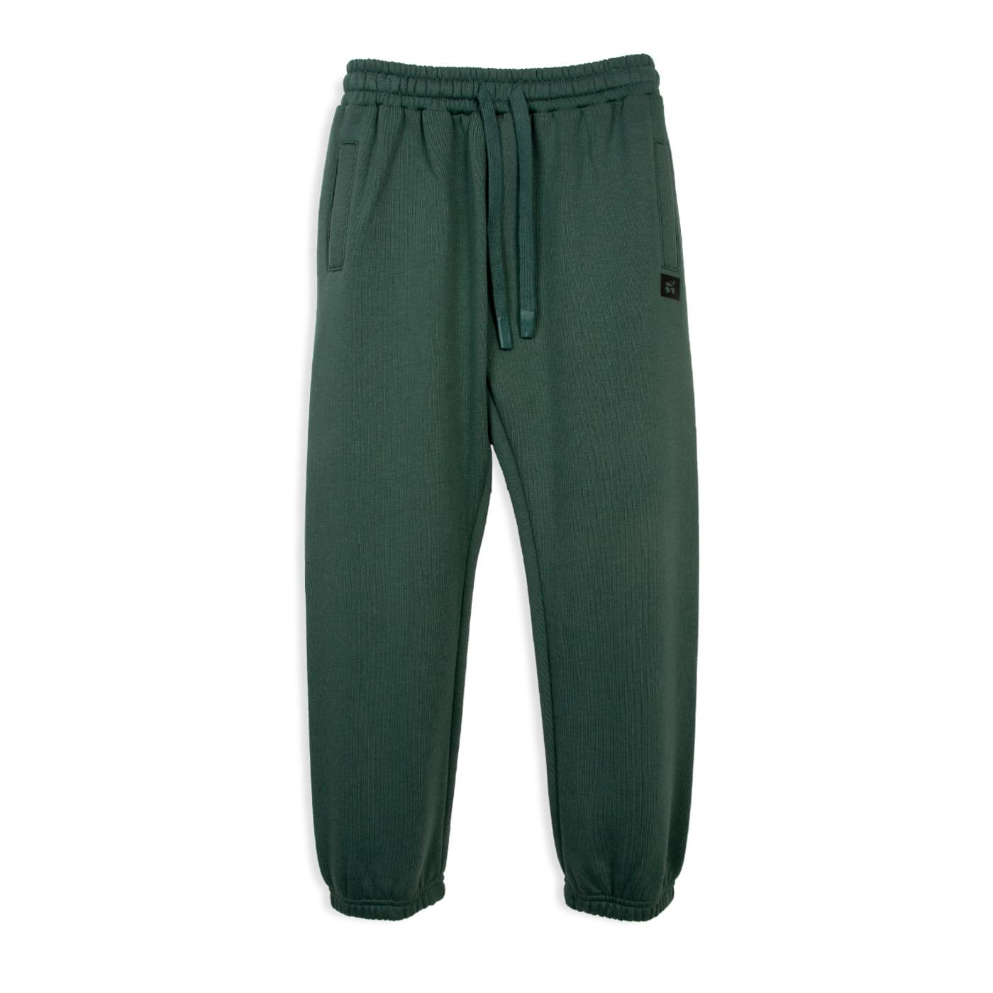 PANTALÓN BUZO NIÑO VERDE TALLA 6 - 1