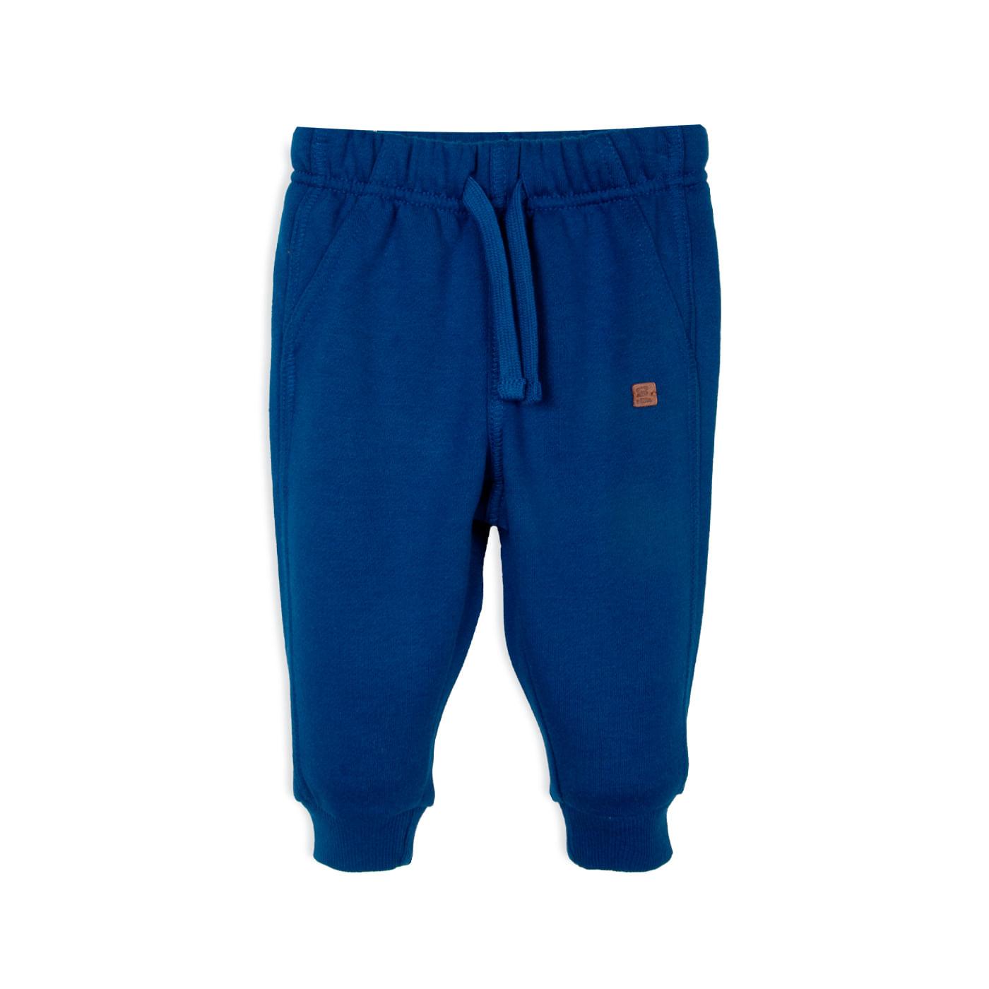 PANTALÓN BUZO BEBÉ NIÑO AZUL MARINO TALLA 3M - 1