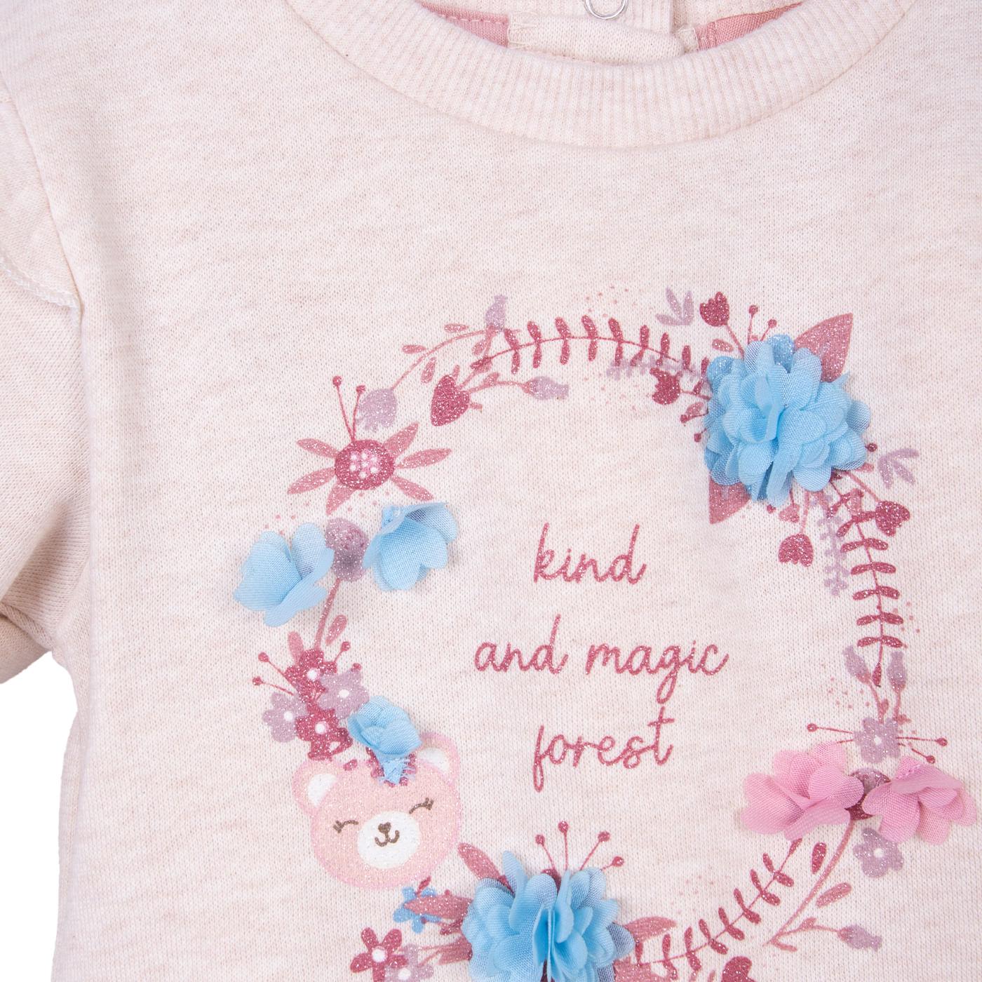 BUZO BEBÉ NIÑA PALO ROSA TALLA 3M - 3