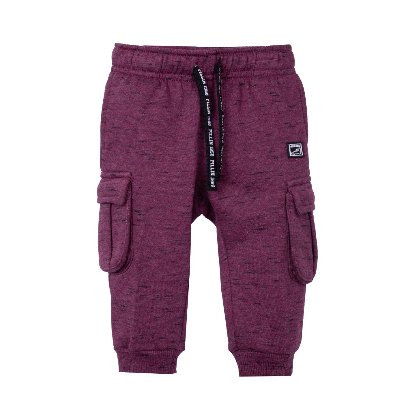 PANTALÓN BUZO BEBÉ NIÑO BURDEO TALLA 6M - 1