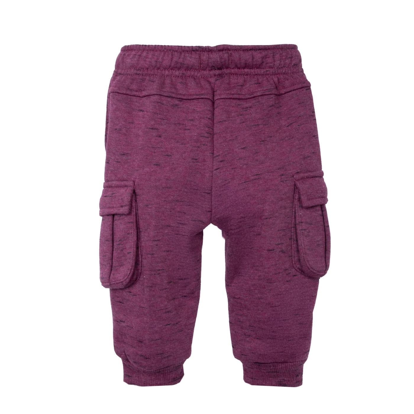 PANTALÓN BUZO BEBÉ NIÑO BURDEO TALLA 6M - 2