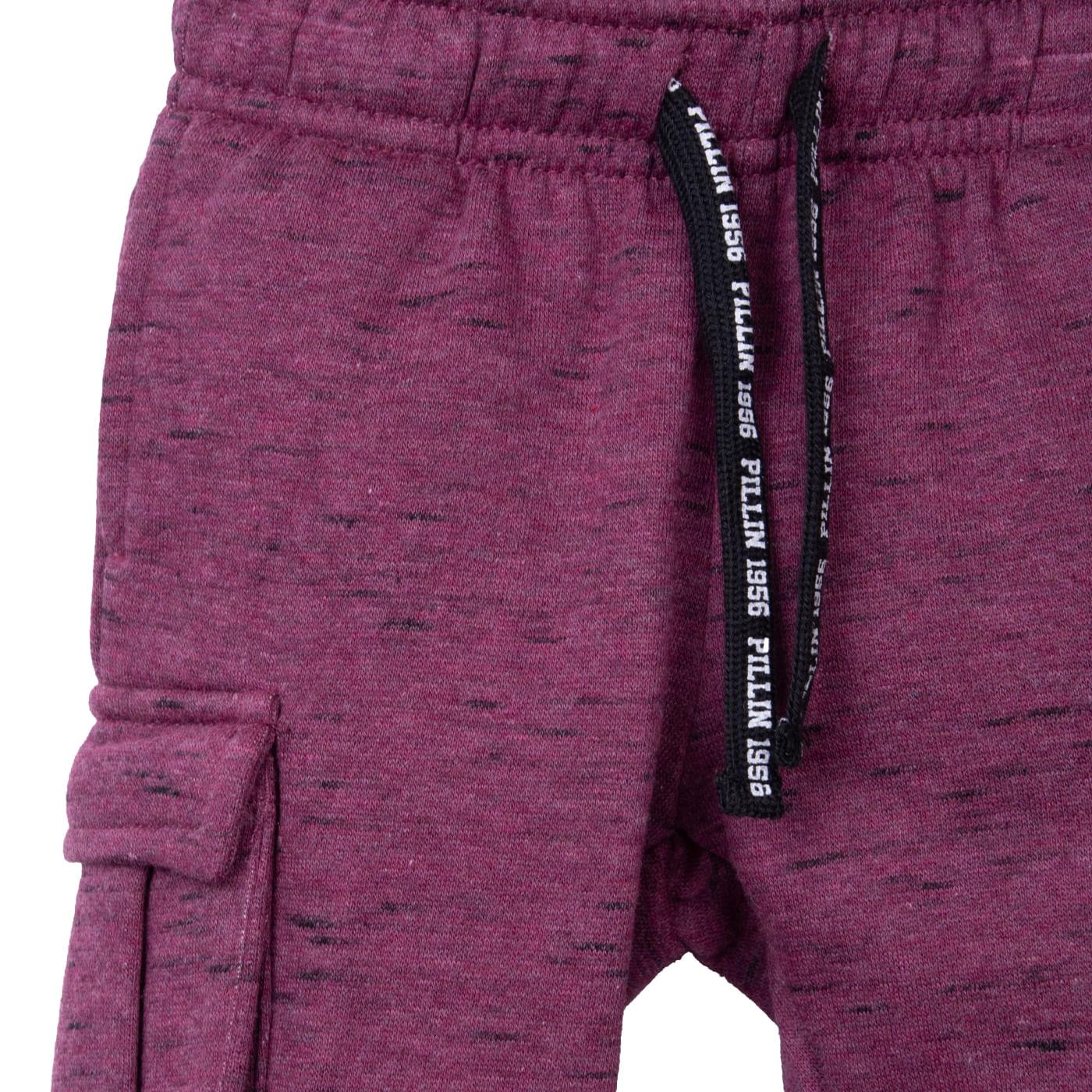 PANTALÓN BUZO BEBÉ NIÑO BURDEO TALLA 6M - 3