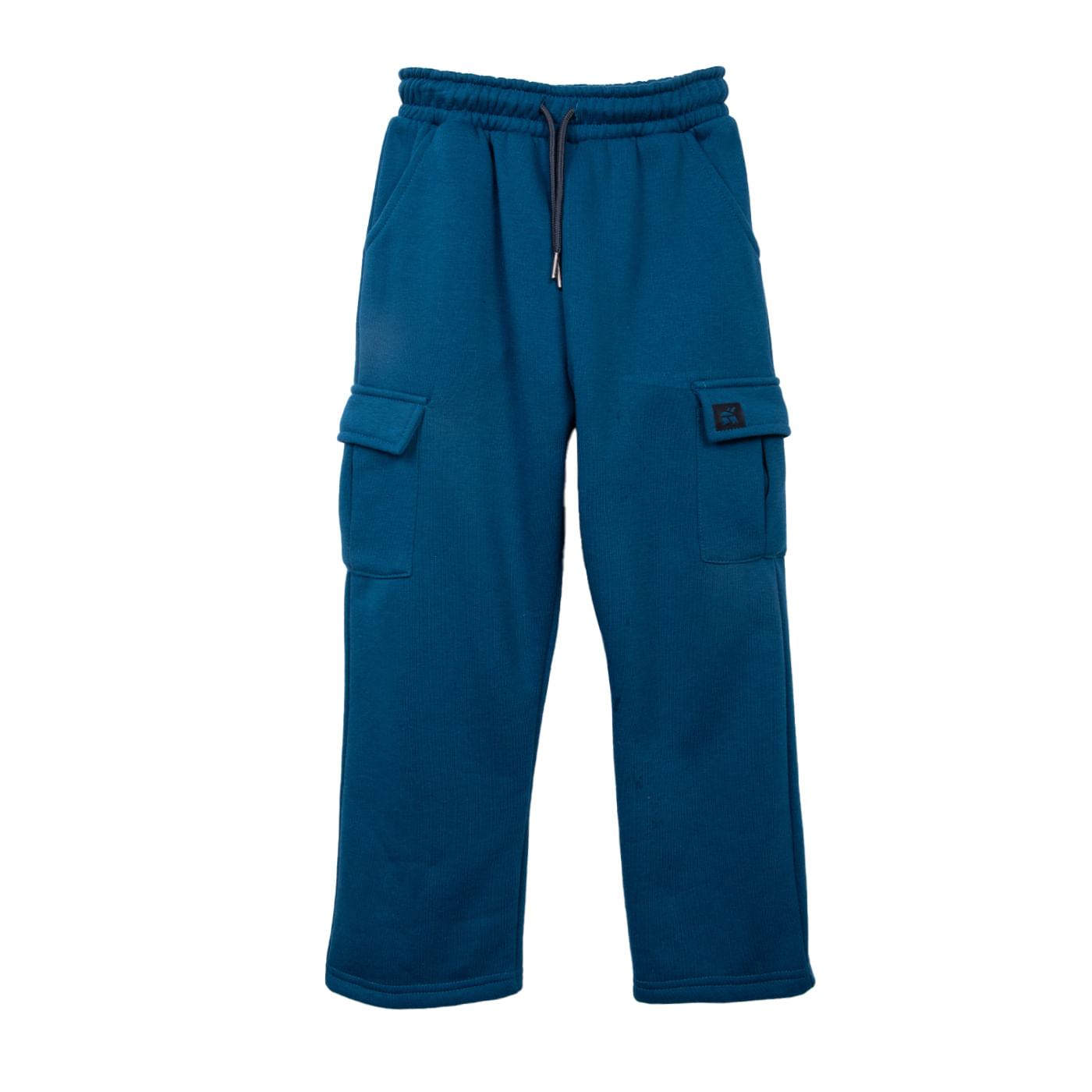 PANTALÓN BUZO NIÑO PETROLEO TALLA 8 - 1