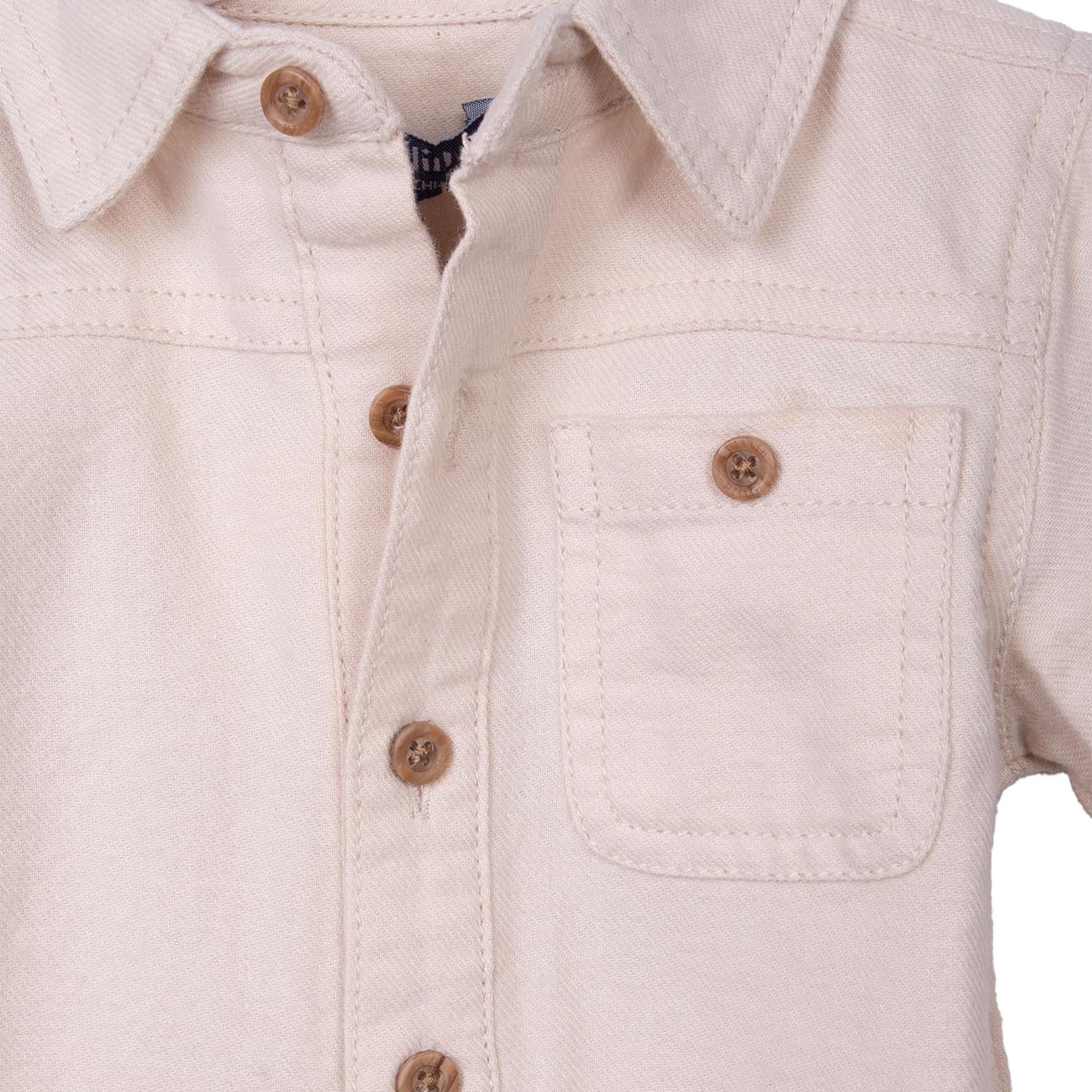 CAMISA BEBÉ NIÑO CRUDO TALLA 9M - 3