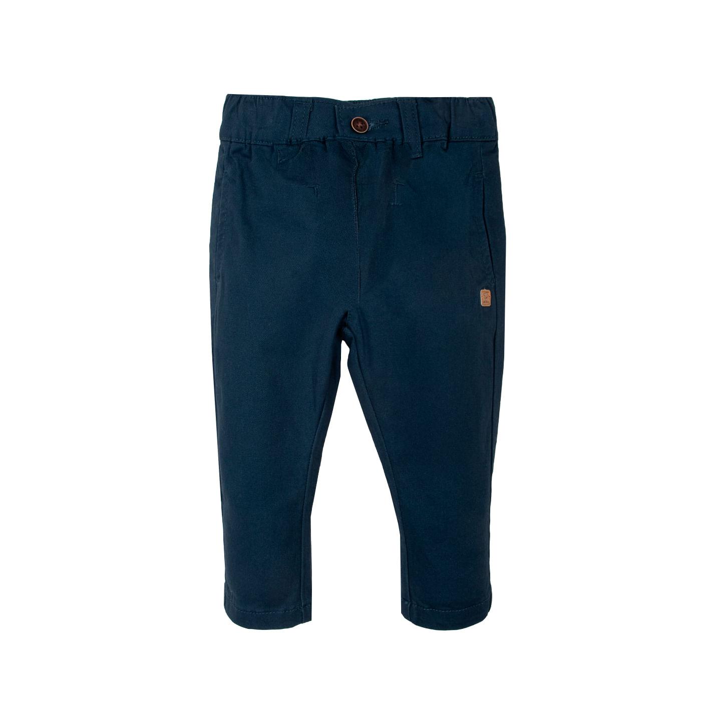 PANTALÓN BEBÉ NIÑO AZUL MARINO TALLA 6M - 1