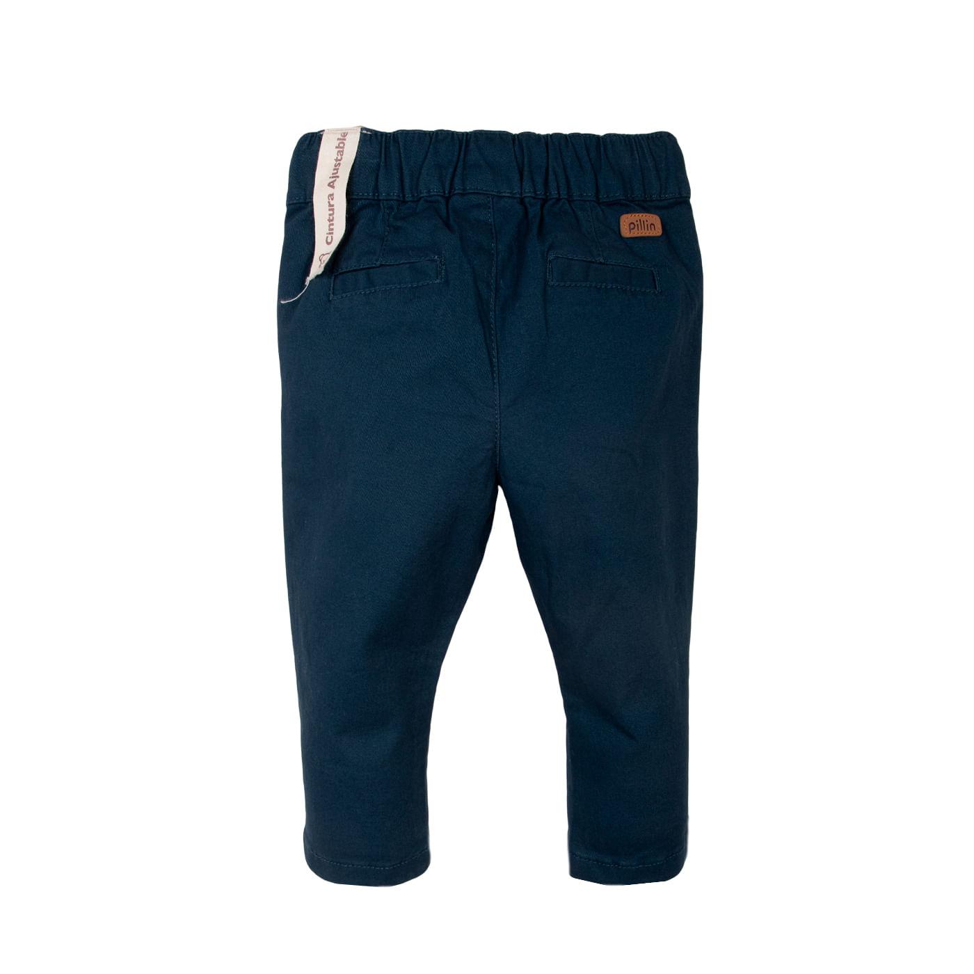 PANTALÓN BEBÉ NIÑO AZUL MARINO TALLA 6M - 2