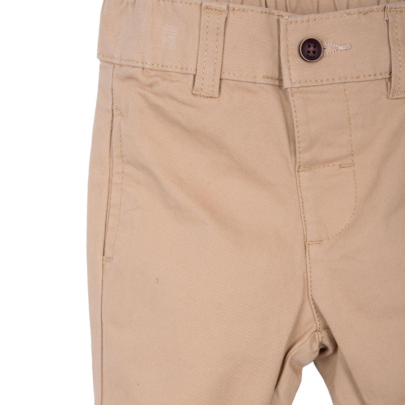 PANTALÓN BEBÉ NIÑO BEIGE TALLA 12M - 3